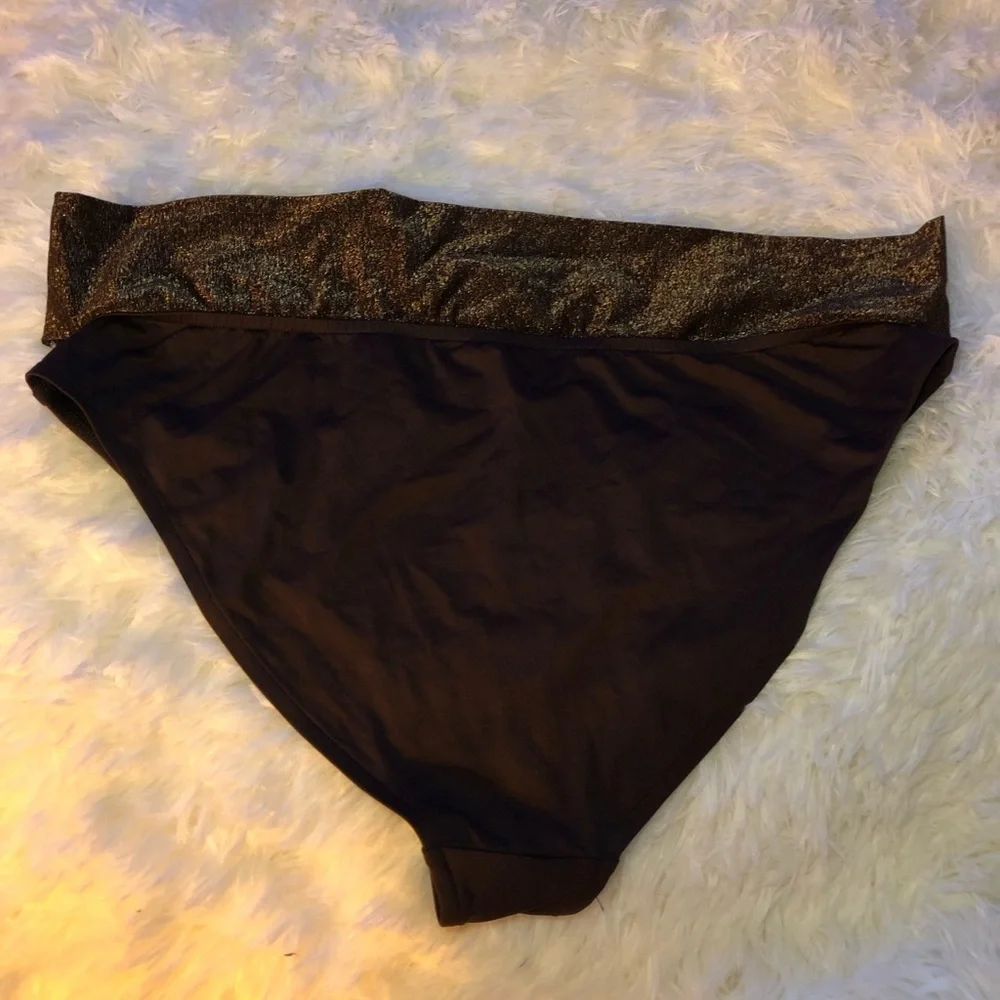 VENUS Brown Bikini Bottom with Glittery Band size 16